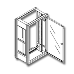 Chatsworth Products 12685 Silver Frame Cabinet with Solid Metal Doors 24”D X 41”H 24.3”W