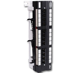 Hubbell P5E12AF Cat 5e Front Access 12 Port Patch Panel (T568A)