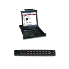 Tripp Lite B020-016-17 6-Port NetDirector 1U Rackmount Console KVM Switch with 17" LCD