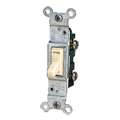 Leviton 1451-CP Quickwire and Side Wired Framed Single-Pole Toggle Quiet Switch