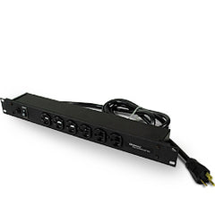 Legrand - Wiremold J60B0B20 Rack Mount Plug In Outlet Center® with Six 20 Amp Front Outlets and Lighted Switch