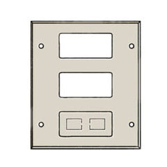 Hubbell HBL6747RRFGY 3 Gang Cover Plate
