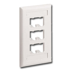 Panduit® CFPL6BLY Mini-Com Classic Series Faceplate with Label and Cover (RoHS Compliant)