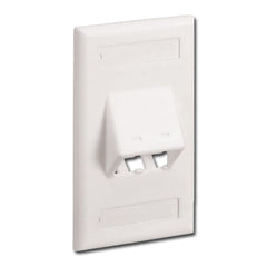 Panduit® CFPSL2BLY Mini-Com Classic Series Sloped Faceplate with Label and Cover (RoHS Compliant)
