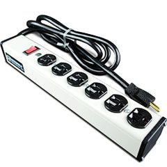 Legrand - Wiremold ULB620-6 Plug-In Outlet Center® with Six 20 Amp Outlets and Lighted Switch