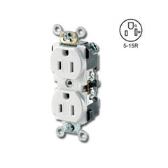 Leviton TBR15 Narrow Body Duplex Receptacle 15 Amp, 125 Volt, NEMA 5-15R
