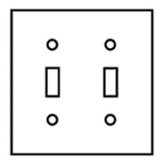 Hubbell SS2 2-Gang Toggle Plates Satin Stainless Wallplates