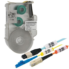 Panduit® T100X000VPC-BK P1 Continous Vinyl Cloth Tape Cassettes, Black on White