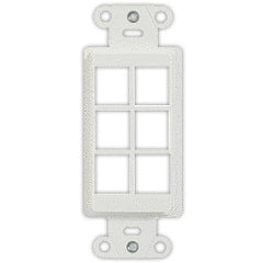 Legrand - On-Q WP3416-WH 6-Port Decorator Outlet Strap