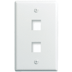 Legrand - On-Q WP3402-WH 1 Gang, 2 Port Wallplate, Pack of 10