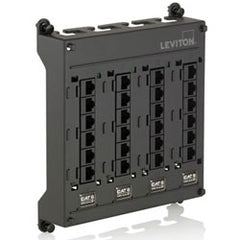 Leviton 476TM-624 Twist and Mount Patch Panel with 24 CAT 6 Ports
