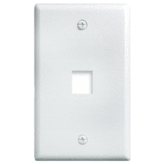 Legrand - On-Q WP3401-WH 1-Gang, 1-Port Wall Plate
