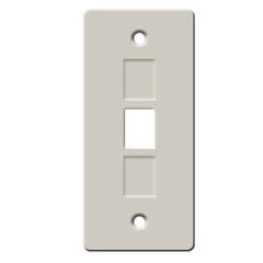 Hubbell KP2163 KP Series One-Gang 3 Keystone Jack Openings Wall Plate