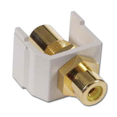 Hubbell SFRCBKFFAL RCA Gold Pass-Through, Female/Female Coupler