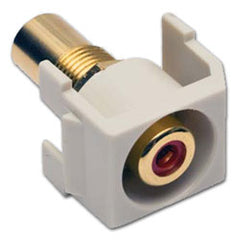 Hubbell SFRCBKRAL Snap-Fit Recessed RCA Pass-Through Connector