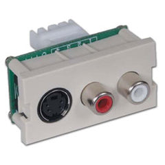 Hubbell IMSR1101AL Infin-e-Station Module - S-Video with Left / Right RCA Audio to 110 Termination
