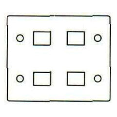 Hubbell KP2216 KP Series Two-Gang QUAD Jack Faceplate