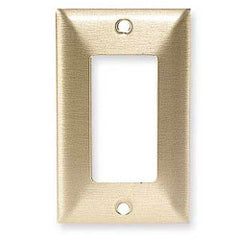 Hubbell SB26 Styleline/Rectangular Standard Size 1-Gang Metallic Brass Wallplate