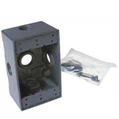 Hubbell 5323-0 Single Gang Deep Weatherproof Box 5-1/2 Inches Outlets