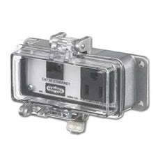 Hubbell P155E Panel-Safe 15A 125V Power and Cat 5e Ethernet Access Port