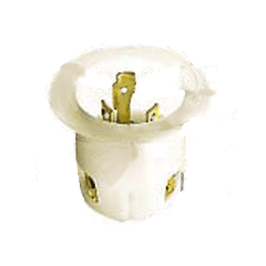 Hubbell HBL2625 NEMA L6-30 AC Twist-Lock Flanged Inlet