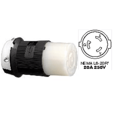 Hubbell HBL2323 NEMA L6-20R AC Twist-Lock Connector Body