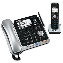 AT&T ATT-TL86109 2-Line Corded/Cordless Answering System with Dial-in-Base Speakerphone