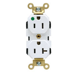 Leviton MRI20 Lev-Lok Heavy Duty Modular MRI 20 Amp Hospital Grade Straight Blade Duplex Receptacle