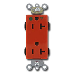 Leviton MD830-IGG Lev-Lok Decora 20 Amp Hospital Grade Straight Blade Isolated Ground Duplex Receptacle