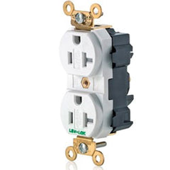 Leviton M5362-SG Lev-Lok Modular 20 Amp Industrial Grade Tamper Resistant Receptacle