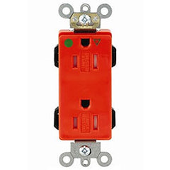 Leviton MDT82-IGG Lev-Lok Decora 15 Amp Hospital Grade Straight Blade Isolated Ground Tamper-Resistant Duplex Receptacle