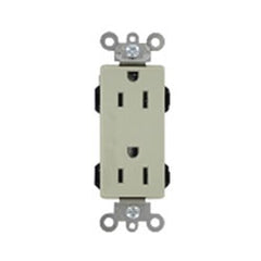 Leviton M1626-BI Lev-Lok Decora 15 Amp Industrial Grade Modular Duplex Receptacle