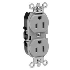 Leviton M5362-S Lev-Lok 20 Amp 125 Volt Fed Spec Commercial Grade Narrow Body Duplex Receptacle