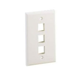 Panduit® NK3FNIW Netkey Single Gang Flush Mount Vertical Faceplate