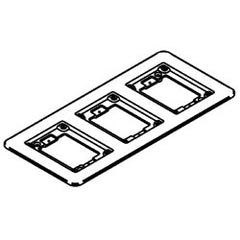 Legrand - Wiremold 837B Three-Gang Cover Plate Flange