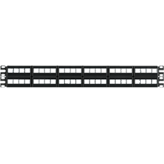 Panduit® NKFP48KSRBSY NetKey 48-Port Modular Faceplate Patch Panel with Strain Relief Bar