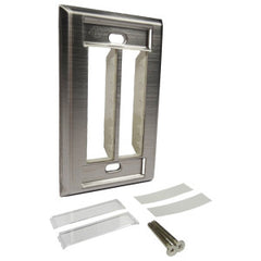 Ortronics (Legrand) TracJack® Faceplate, Stainless Steel, 6-Port, Flush Mount