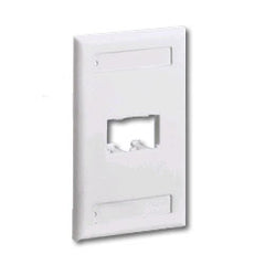 Panduit® CFPL2BLY Mini-Com Classic Series Faceplate with Label and Cover