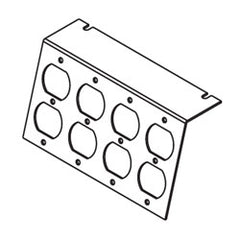 Legrand - Wiremold P8105-4DP AC Series™ Double-Gang Power Plate