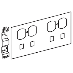 Legrand - Wiremold S4046DRJ-2 S4000® Series Double In-Line Duplex and Telephone Outlets