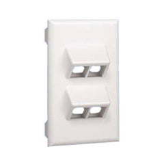 Panduit® NK4VSRF NetKey 4-Position Snap-on Vertical Sloped Faceplate