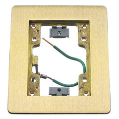 Hubbell SB3083W Rectangular Flat Flange, 1-Gang, Brass