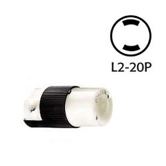 Hubbell HBL7101C NEMA L2-20P Non-Grounding Twist Lock Connector Body