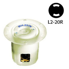 Hubbell HBL8809C NEMA L2-20R Non-Grounding White Twist Lock Flanged Receptacle