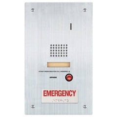 Aiphone IS-SS-RA IS Series Stainless Steel Flush Mount Audio Door Station with Emergency Call Button