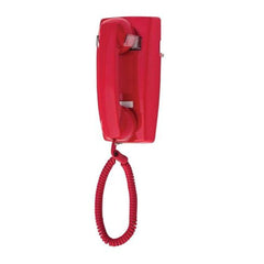 Cortelco 2554 255447-VBA-NDL Wall Phone No Dial Pad Red