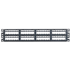 Panduit® CPPL48M6BLY Mini-Com M6 Modular Faceplate Patch Panels with Eight Snap-in Faceplates