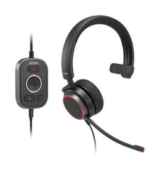 snom A330M Monaural USB Headset with HD Audio and Remote Control