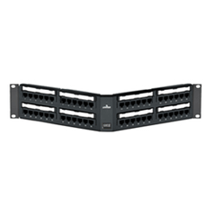 Leviton 5G597-U48 GigaMax 5e Angled Patch Panel, 48-Port