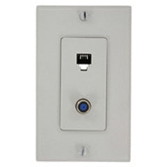 Leviton 40159-W Decora Style Telephone/Video Wall Jack Assembly